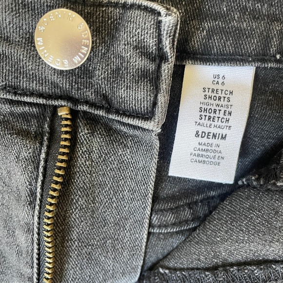 H&M Black Denim Shorts Size 6 - Picture 3 of 3